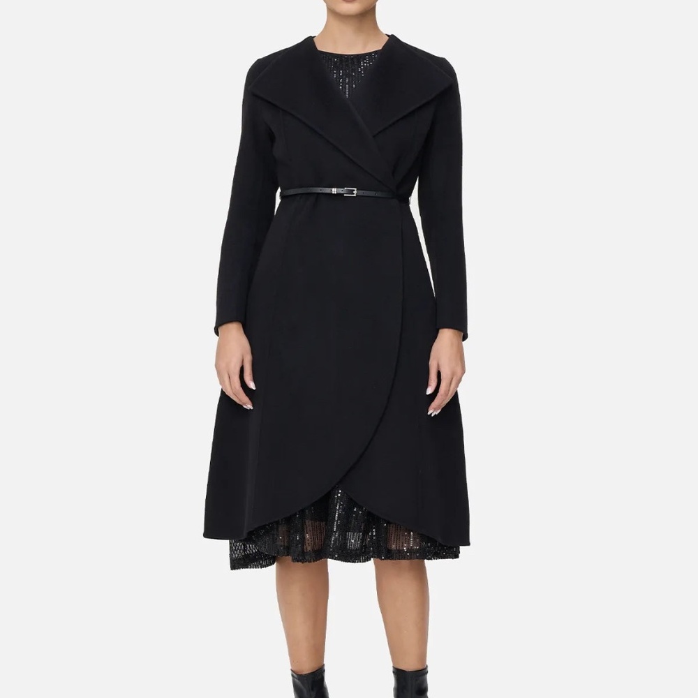 Black Wool Coat / winter jacket